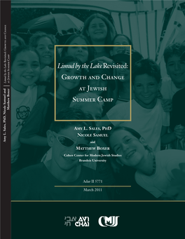 Limud by the Lakerevisited: Growth and Change at Jewish Summer Camp