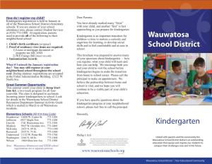 Wauwatosa School District Kindergarten