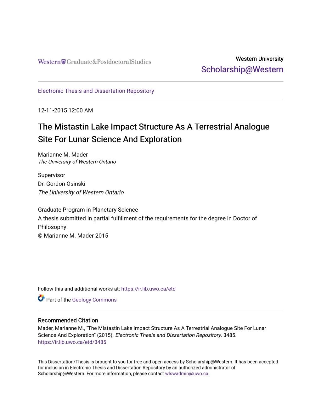 The Mistastin Lake Impact Structure As a Terrestrial Analogue Site for Lunar Science and Exploration