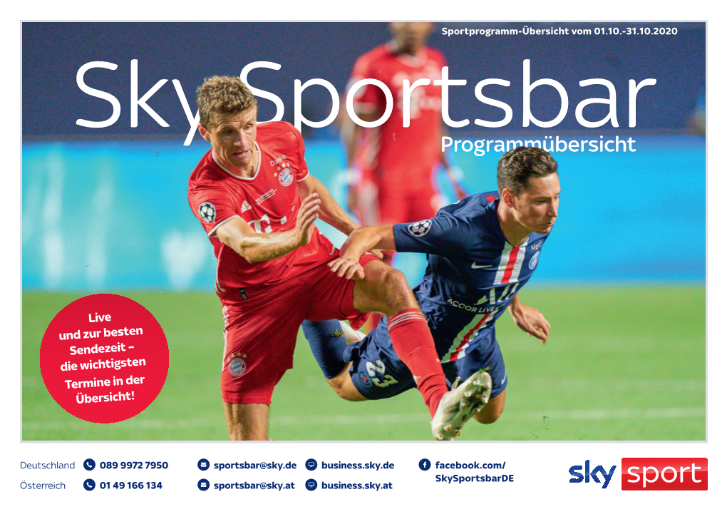 Sky Sportsbar Programm Oktober