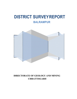 District Survey Report Balrampur