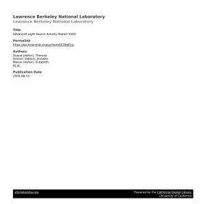Advanced Light Source Activity Report 2002