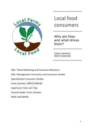 Local Food Consumers
