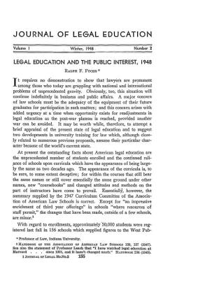 Legal Education and the Public Interest, 1948