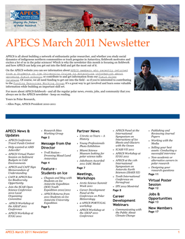 APECS March 2011 Newsletter