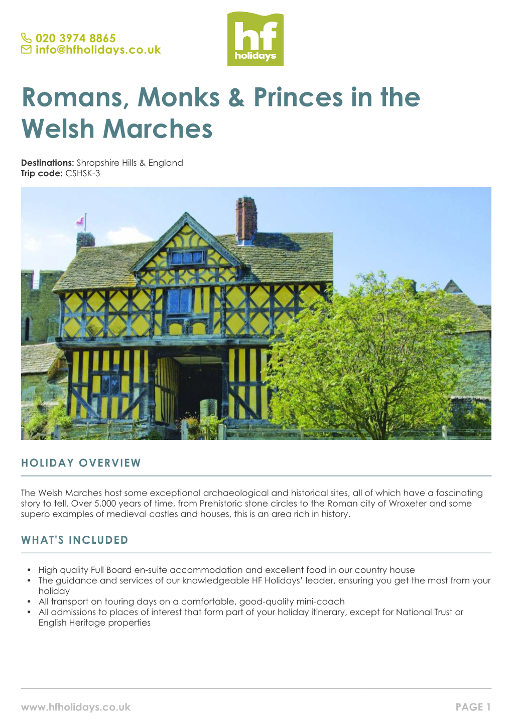 Romans, Monks & Princes in the Welsh Marches