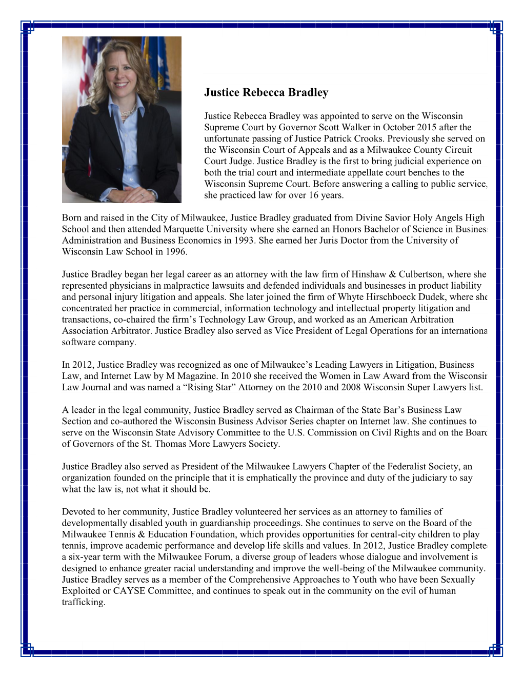 Justice Rebecca Bradley