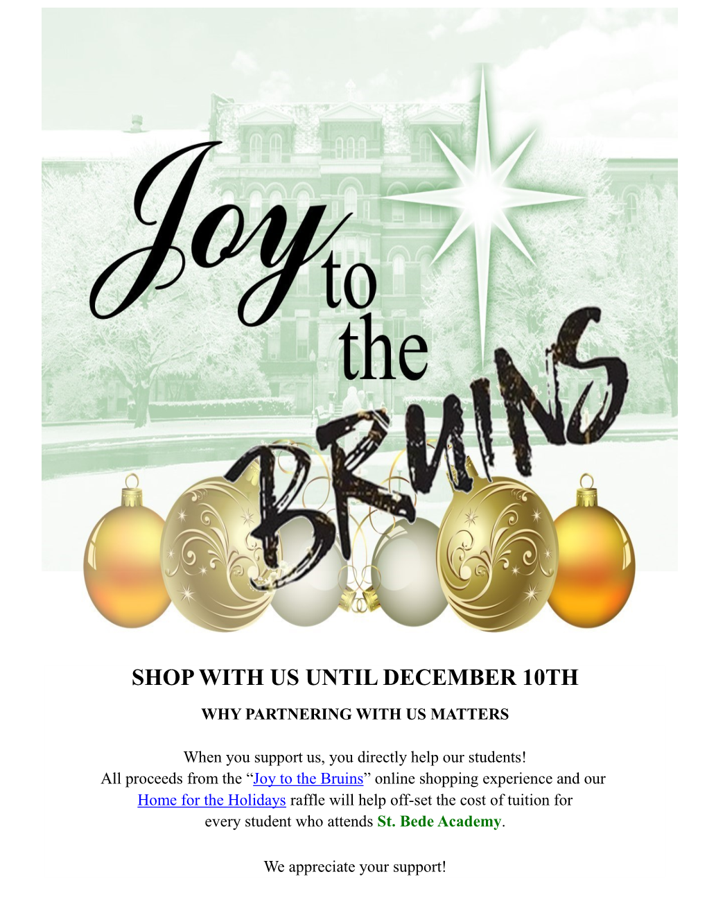 Shop with Us Until December 10Th