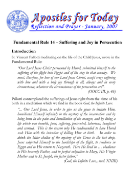 Fundamental Rule 14 – Suffering and Joy in Persecution Introduction St