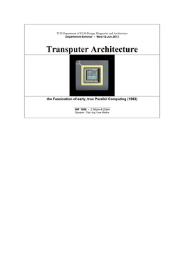 Transputer Architecture