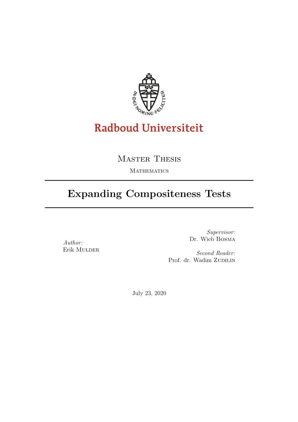 Expanding Compositeness Tests