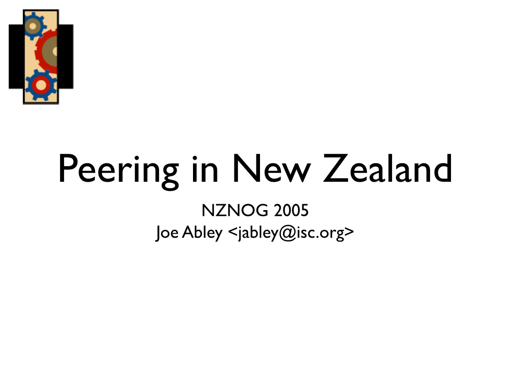 Peering in New Zealand