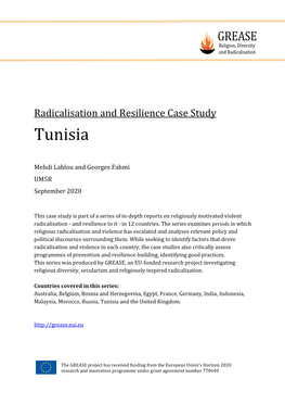 Radicalisation and Resilience Case Study Tunisia
