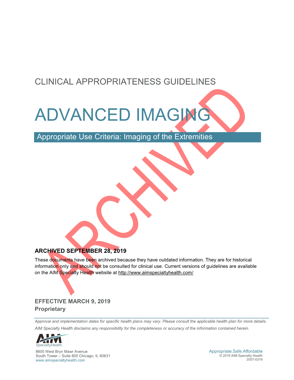Extremity Imaging