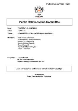 Public Relations Sub-Committee