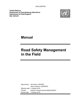 Road Safety Management in the Field