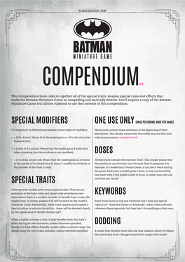 Batman Miniature Game Compendium