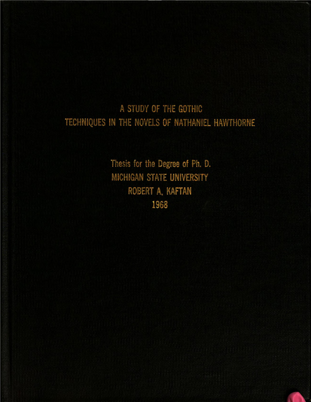 A Study of the Gothic Techniques in the Novels 0F Nathaniel Hawthorne