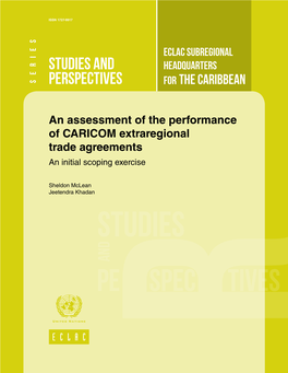 An Assessment of the Performance of CARICOM Extraregional Trade Agreements an Initial Scoping Exercise