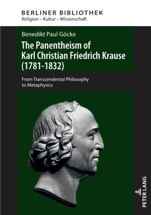 The Panentheism of Karl Christian Friedrich Krause