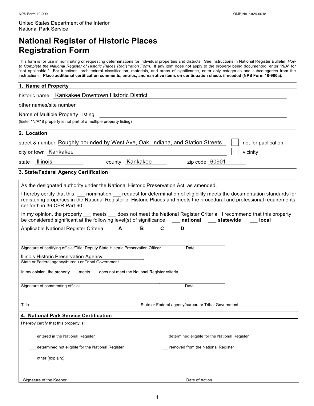 National Register of Historic Places Registration Form