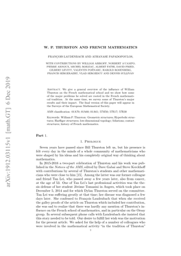 Arxiv:1912.03115V1 [Math.GT] 6 Dec 2019