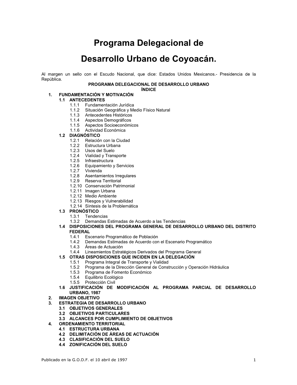 Programa Delegacional De Desarrollo Urbano De Coyoacán