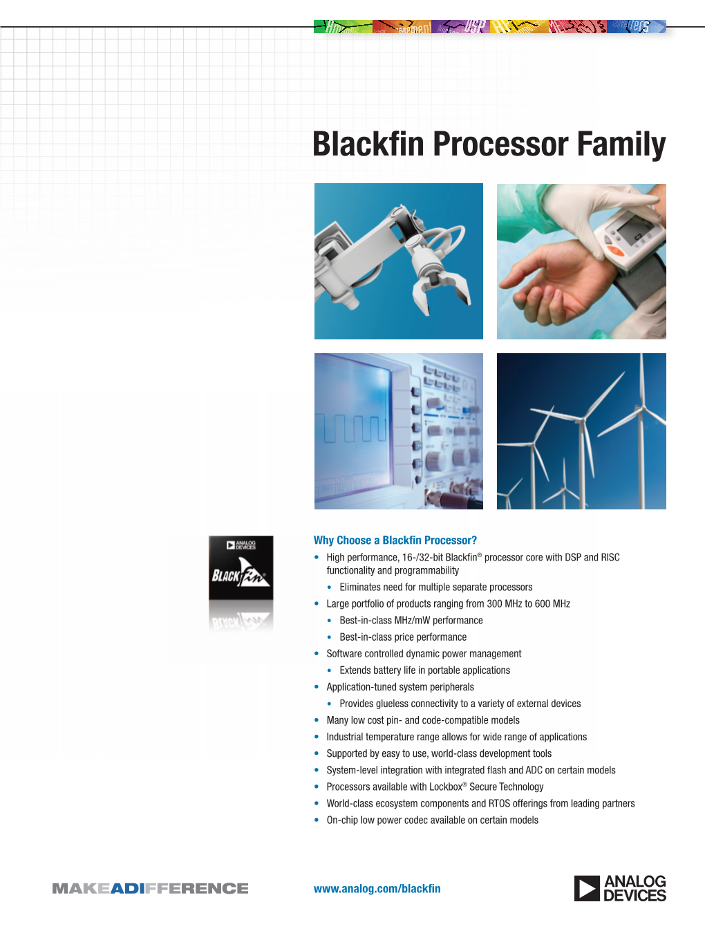 PDF 2027 Kb Blackfin Processor Family Product Highlight