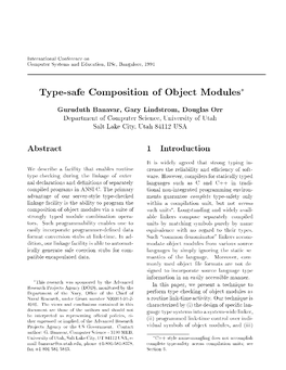 Type-Safe Composition of Object Modules*