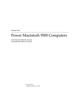Power Macintosh 9500 Computers