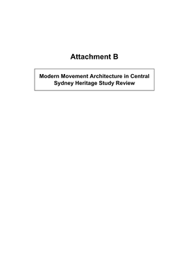 Modern Movement Architecture in Central Sydney Heritage Study Review Modern Movement Architecture in Central Sydney Heritage Study Review
