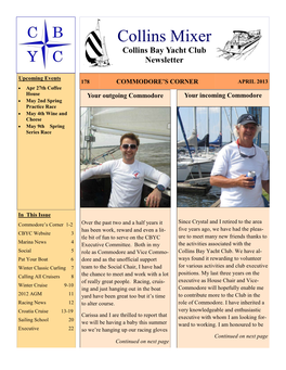 Collins Mixer Collins Bay Yacht Club Newsletter