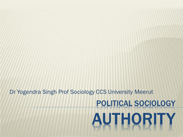 Political Sociology Authority Authority