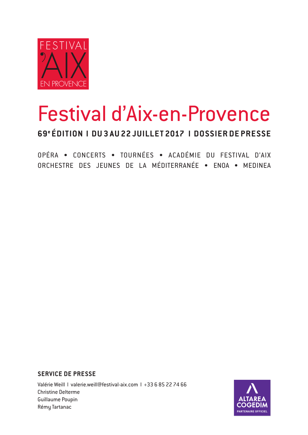 20E Académie Du Festival D'aix