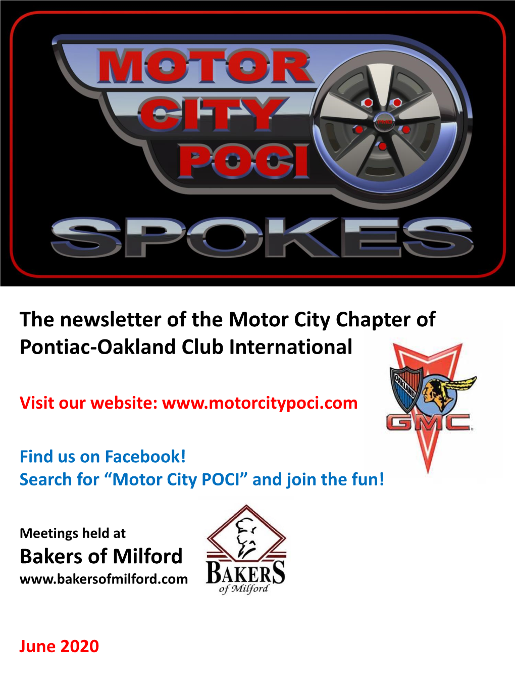 The Newsletter of the Motor City Chapter of Pontiac-Oakland Club International