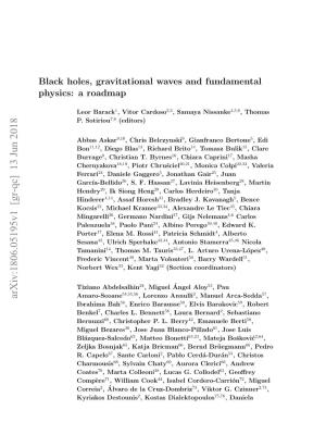 Black Holes, Gravitational Waves and Fundamental Physics: a Roadmap