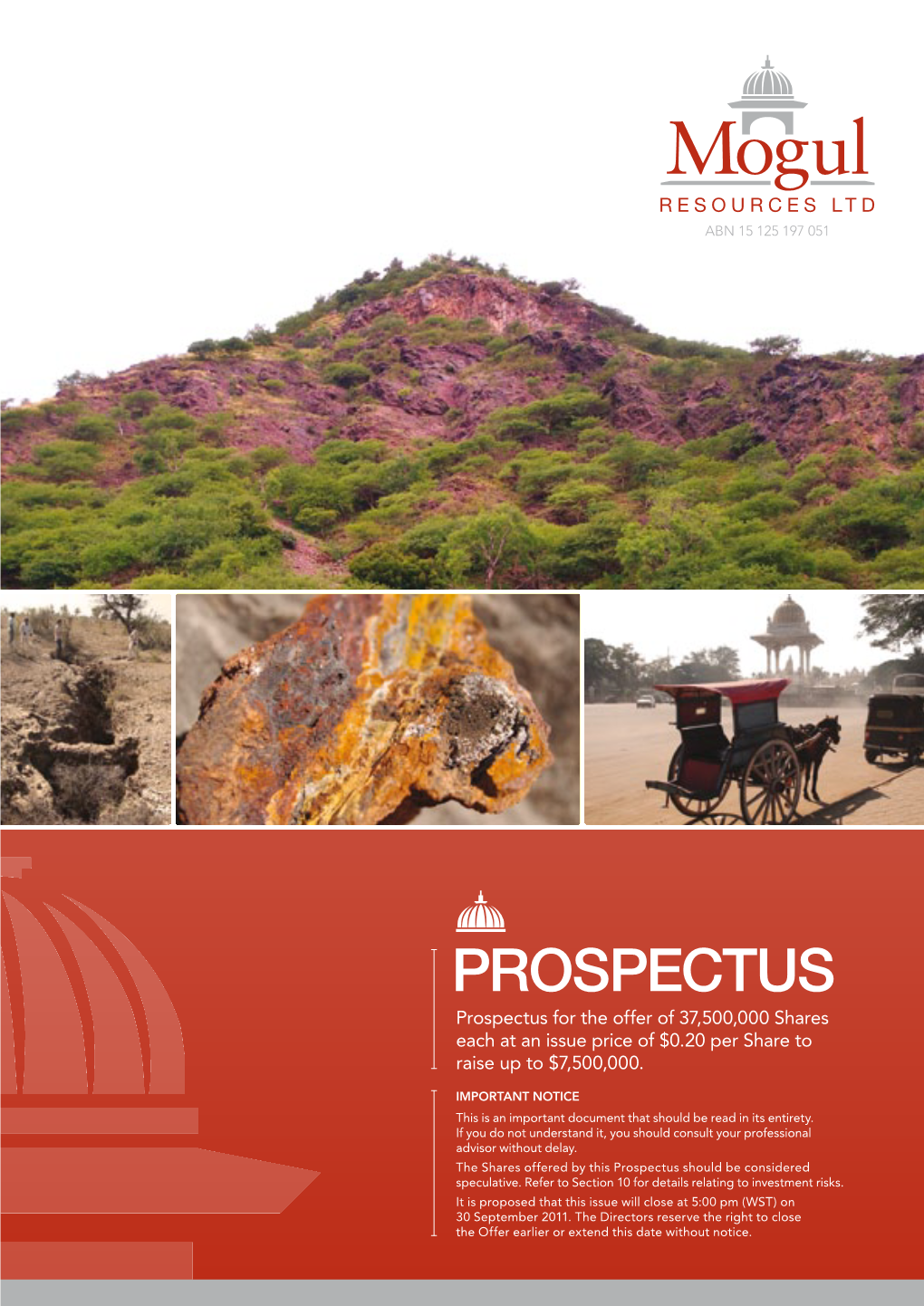 Prospectus Should Be Considered Speculative