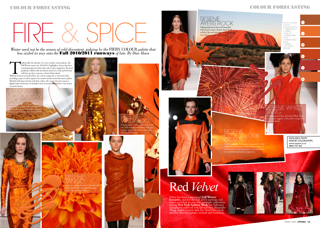 Fiery Resene Colours for Autumn Fashions