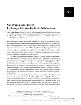 Exploring a Shift from Conflict to Collaboration