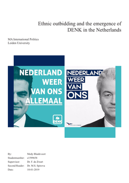 Ethnic Outbidding and the Emergence of DENK in the Netherlands