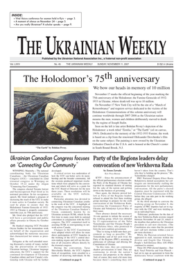 The Holodomor's 75Thanniversary