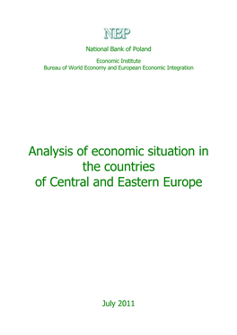 Analysis of Economic Situation in the Countries of Central and Eastern Europe