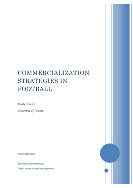 THE COMMERCIALIZATION of FOOTBALL Clubsmaster