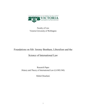 Jeremy Bentham, Liberalism and the Science of International