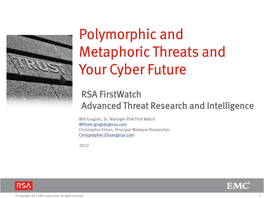 Polymorphic and Metaphoric Threats and Your Cyber Future