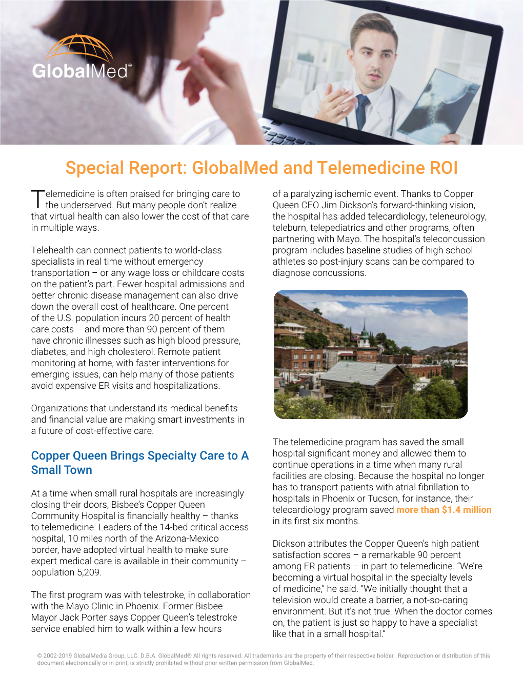 Special Report: Globalmed and Telemedicine ROI