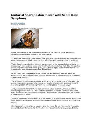 Guitarist Sharon Isbin to Star with Santa Rosa Symphony