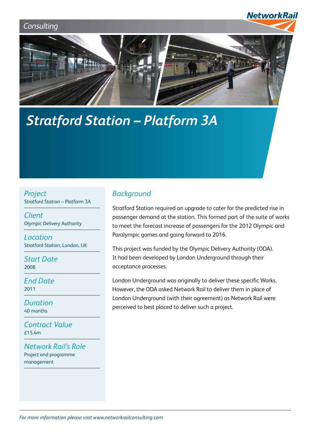 Stratford Station – Platform 3A