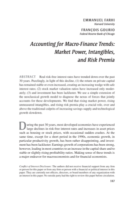 Accounting for Macro-Finance Trends: Market Power, Intangibles, and Risk Premia