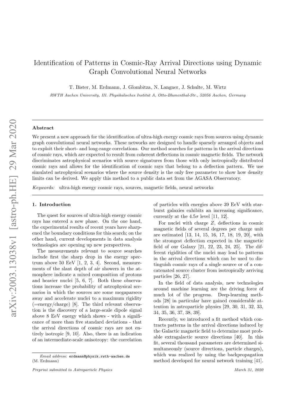 Identification of Patterns in Cosmic-Ray Arrival Directions